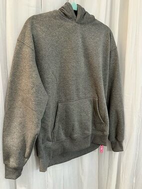 Classic Gray Fleece Lined Pullover Hoodie NWT